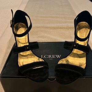 JCrew Black Suede Heels